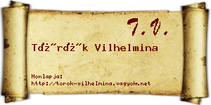 Török Vilhelmina névjegykártya