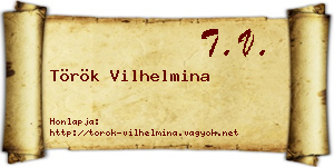 Török Vilhelmina névjegykártya